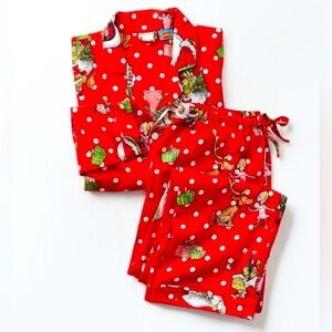 Pottery Barn Teen Red Grinch Pajama Set Small NWT